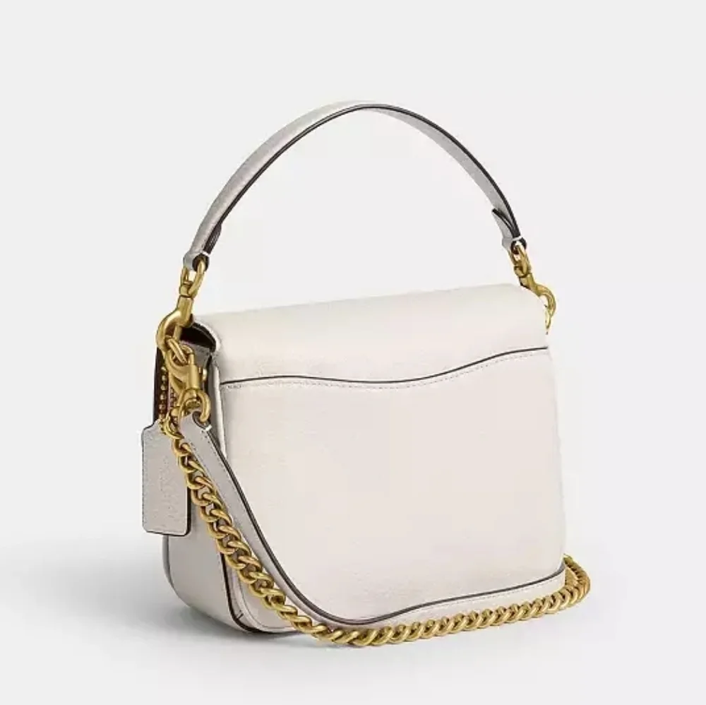 Coach Cassie Crossbody 19 Bag Chalk White Pebble Leather NWT Gold Hardware